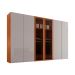 Guarda-Roupa Casal 100% MDF Pulse Gold 6 Portas 6 Gavetas Naturale e Off White