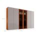 Guarda-Roupa Casal 100% MDF Pulse Gold 6 Portas 6 Gavetas Naturale e Off White