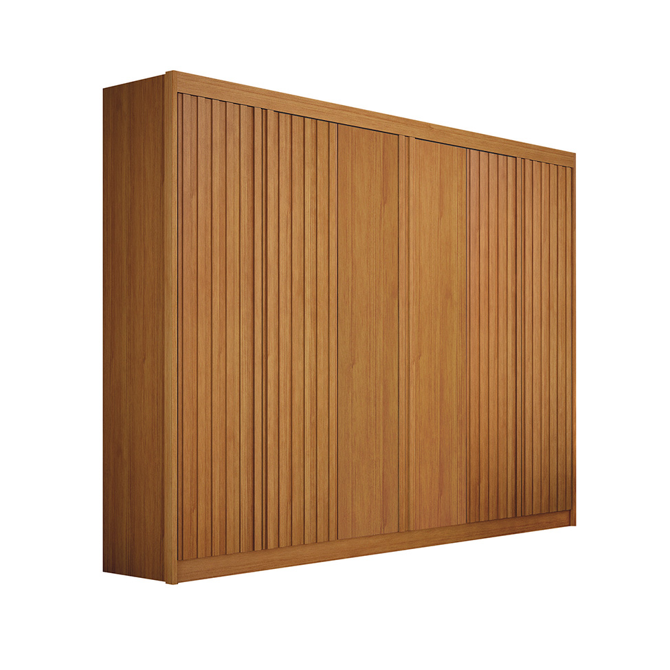 Guarda-Roupa Casal 100% MDF Ripado Braga New 6 Portas 6 Gavetas Cinamomo