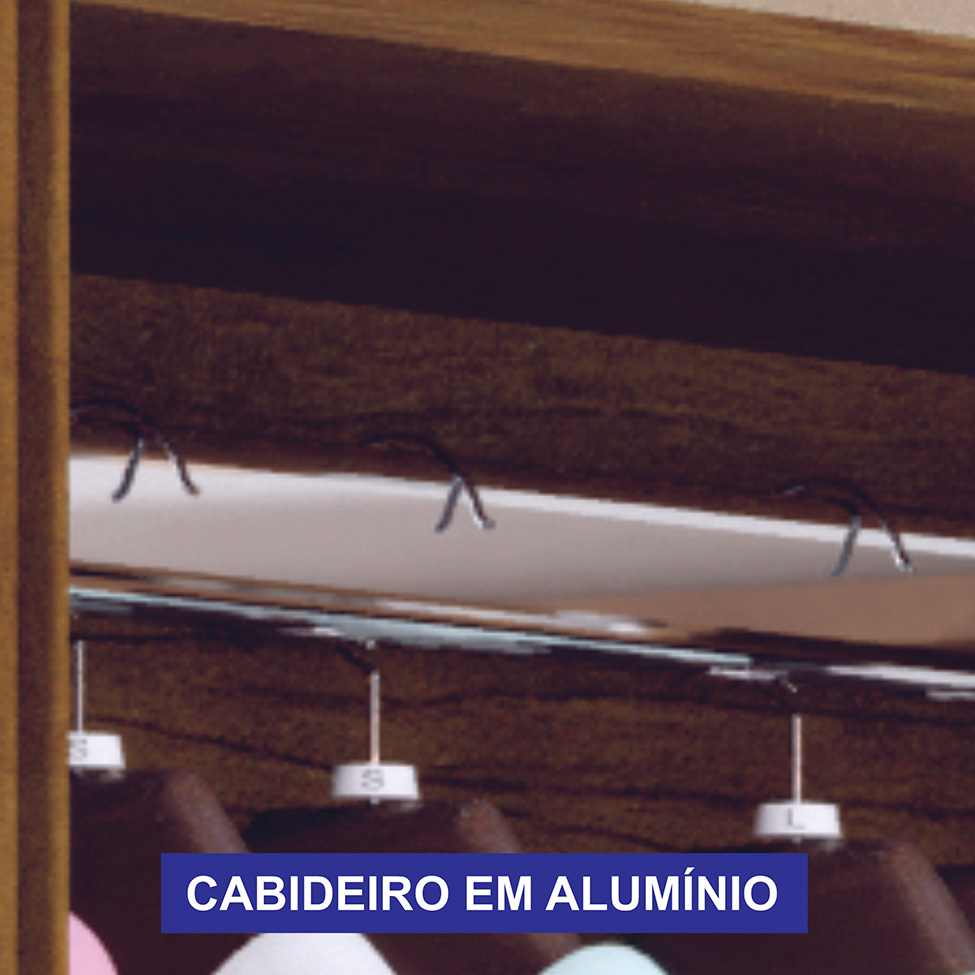 Guarda-Roupa Casal 100% MDF Ripado Braga New 6 Portas 6 Gavetas Cinamomo