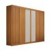 Guarda-Roupa Casal 100% MDF Ripado Braga New 6 Portas 6 Gavetas Cinamomo e Off White