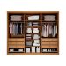 Guarda-Roupa Casal 100% MDF Ripado Braga New 6 Portas 6 Gavetas Cinamomo e Off White