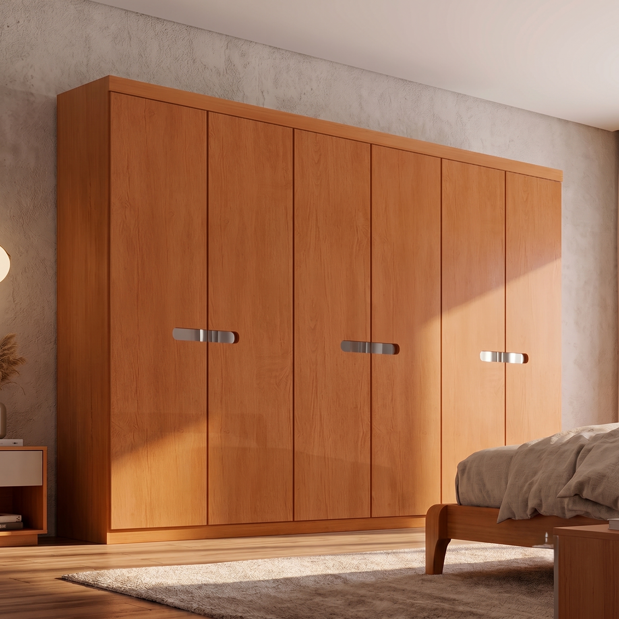Guarda-Roupa Casal 100% MDF Spazio 6 Portas 6 Gavetas Naturale
