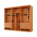 Guarda-Roupa Casal 100% MDF Spazio 6 Portas 6 Gavetas Naturale e Off White
