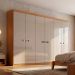 Guarda-Roupa Casal 100% MDF Spazio 6 Portas 6 Gavetas Naturale e Off White