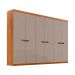 Guarda-Roupa Casal 100% MDF Spazio 6 Portas 6 Gavetas Naturale e Off White