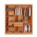 Guarda-Roupa Casal 100% MDF Urban 6 Portas 2 Gavetas Naturale e Off White