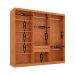 Guarda-Roupa Casal 100% MDF Urban 6 Portas 2 Gavetas Naturale e Off White