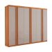 Guarda-Roupa Casal 100% MDF Urban 6 Portas 2 Gavetas Naturale e Off White