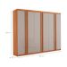 Guarda-Roupa Casal 100% MDF Urban 6 Portas 2 Gavetas Naturale e Off White