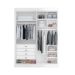 Guarda-Roupa Casal 100% MDF com Espelho Chicago 2 Portas 4 Gavetas Branco