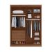 Guarda-Roupa Casal 100% MDF com Espelho Chicago 2 Portas 4 Gavetas Cacau