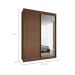 Guarda-Roupa Casal 100% MDF com Espelho Chicago 2 Portas 4 Gavetas Cacau
