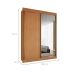 Guarda-Roupa Casal 100% MDF com Espelho Chicago 2 Portas 4 Gavetas Cinamomo