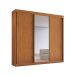 Guarda-Roupa Casal 100% MDF com Espelho Chicago 3 Portas 4 Gavetas Cinamomo