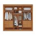 Guarda-Roupa Casal 100% MDF com Espelho Chicago 3 Portas 4 Gavetas Cinamomo