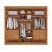 Guarda-Roupa Casal 100% MDF com Espelho Chicago 3 Portas 4 Gavetas Cinamomo e Off White