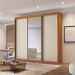 Guarda-Roupa Casal 100% MDF com Espelho Chicago 3 Portas 4 Gavetas Cinamomo e Off White