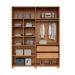 Guarda-Roupa Casal Afrodite 100% MDF 4 Portas 2 Gavetas Off White e Freijó