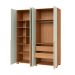 Guarda-Roupa Casal Afrodite 100% MDF 4 Portas 2 Gavetas Off White e Freijó