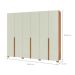 Guarda-Roupa Casal Afrodite 100% MDF 6 Portas 2 Gavetas Off White e Freijó
