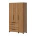 Guarda-Roupa Casal Allen 3 Portas 4 Gavetas Freijó