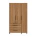Guarda-Roupa Casal Allen 3 Portas 4 Gavetas Freijó