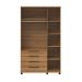 Guarda-Roupa Casal Allen 3 Portas 4 Gavetas Freijó