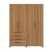 Guarda-Roupa Casal Allen 4 Portas 4 Gavetas Freijó
