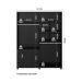 Guarda-Roupa Casal Allen 4 Portas 4 Gavetas Preto