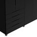 Guarda-Roupa Casal Allen 4 Portas 4 Gavetas Preto