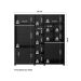 Guarda-Roupa Casal Allen 5 Portas 4 Gavetas Preto