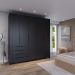 Guarda-Roupa Casal Allen 5 Portas 4 Gavetas Preto