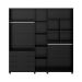 Guarda-Roupa Casal Allen 5 Portas 4 Gavetas Preto