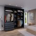 Guarda-Roupa Casal Allen 5 Portas 4 Gavetas Preto