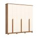 Guarda-Roupa Casal Andréas 6 Portas 6 Gavetas Off White e Nature