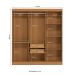 Guarda-Roupa Casal Annelise 6 Portas 2 Gavetas Canela