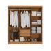 Guarda-Roupa Casal Annelise 6 Portas 2 Gavetas Canela e Off White