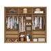 Guarda-Roupa Casal Apollo Ripado 6 Portas 4 Gavetas Buriti e Fendi
