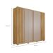 Guarda-Roupa Casal Apollo Ripado 6 Portas 4 Gavetas Buriti e Fendi
