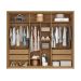 Guarda-Roupa Casal Apollo Ripado 6 Portas 4 Gavetas Buriti e Off White