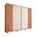 Guarda-Roupa Casal Apollo Ripado 6 Portas 4 Gavetas Freijó e Off White