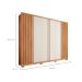 Guarda-Roupa Casal Apollo Ripado 6 Portas 4 Gavetas Freijó e Off White