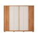 Guarda-Roupa Casal Apollo Ripado 6 Portas 4 Gavetas Freijó e Off White