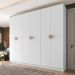 Guarda-Roupa Casal Asti 100% MDF 6 Portas 2 Gavetas Branco
