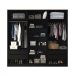 Guarda-Roupa Casal Asti 100% MDF 6 Portas 2 Gavetas Preto