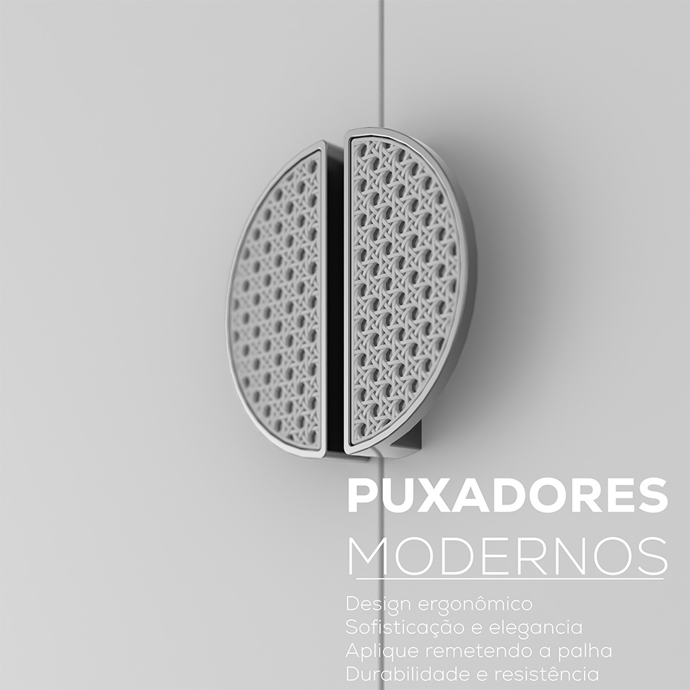 Guarda-Roupa Casal Asti 100% MDF 6 Portas 2 Gavetas Preto