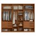 Guarda-Roupa Casal Atrice 6 Portas 6 Gavetas Nogueira