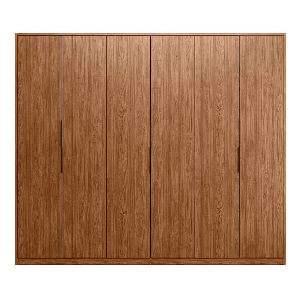 Guarda-Roupa Casal Atrice 6 Portas 6 Gavetas Nogueira