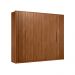 Guarda-Roupa Casal Atrice com Detalhe Ripado 6 Portas 6 Gavetas Nogueira